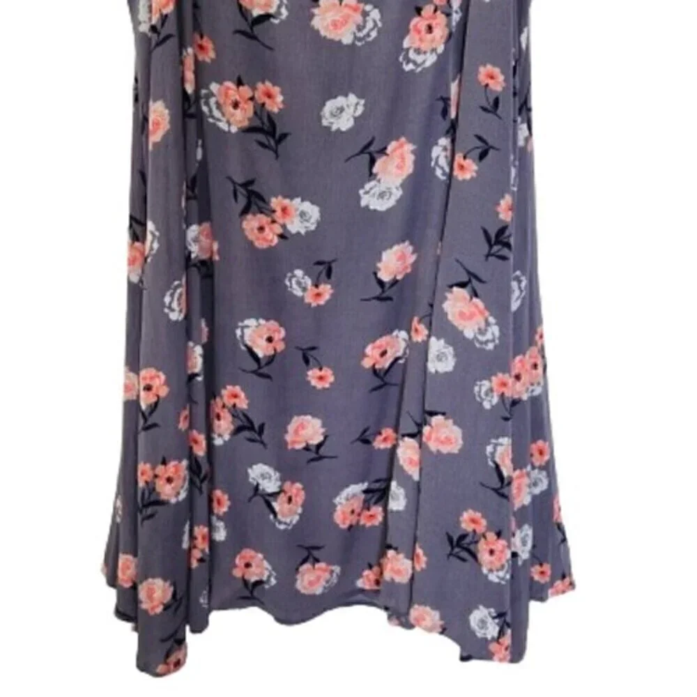 Torrid Flowy Mini Challis Floral Drawstring Corset Swing Dress